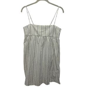 Zara White, Blue Stripe Liner Pants Babydoll Dress XL NWT
